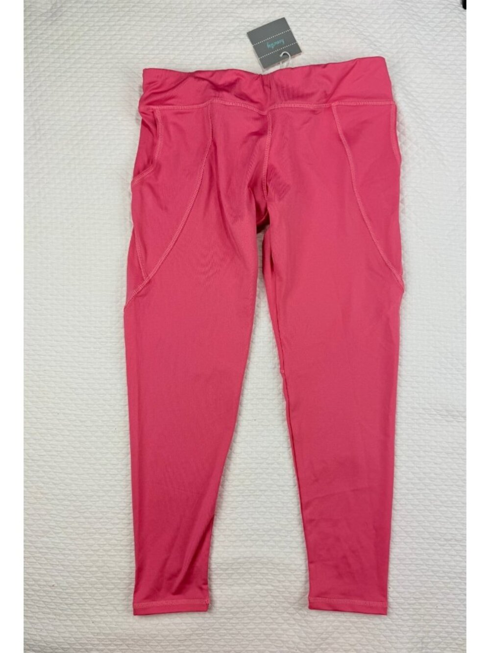 HONESTY GIRL'S BIG KID Size Medium 10 - 12  ATHLETIC LEGGINGS POCKETS Pink